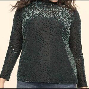 Lane Bryant Decadence Burnout Velvet Top 22/24